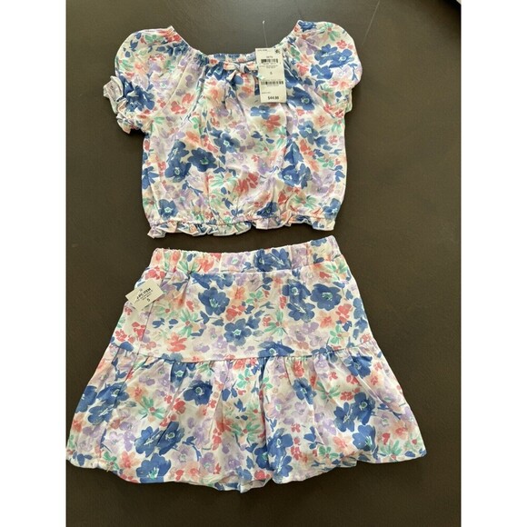 Epic Threads Little Girls Top And Skirt Set Size 5t Multicolor Floral bluish NWT - Picture 3 of 9